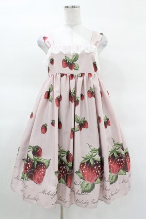 画像: Melody BasKet / Natural Strawberryレースジャンパースカート  ピンク H-25-03-23-1020-LO-OP-KB-ZH
