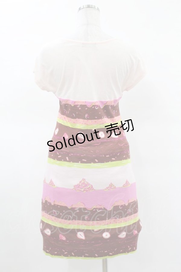 画像2: MILK / New Yorkケーキワンピース  ダークチェリーピスタチオケーキ H-25-03-23-1033-ML-OP-KB-ZH (2)