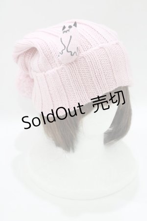画像: PEACE NOW / エビィちゃん付ニットキャップ  ピンク H-25-03-23-071-PU-AC-KB-ZH
