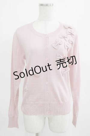 画像: PEACE NOW / リボンカーディガン  ピンク H-25-03-23-012-PU-TO-KB-ZH
