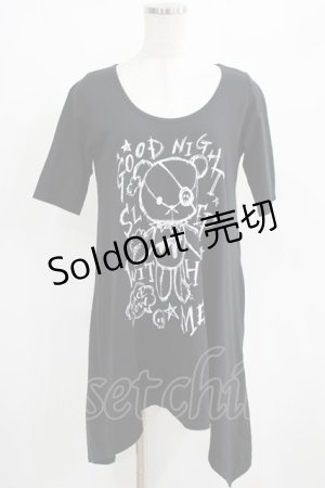 画像: PEACE NOW / プリントロングカットソー  黒 H-25-03-23-014-PU-TO-KB-ZH