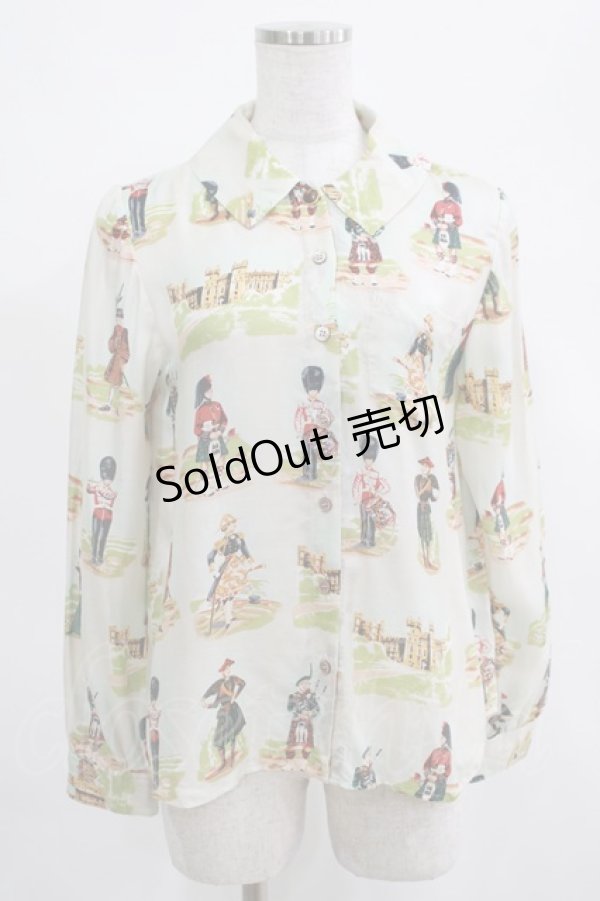画像1: Jane Marple / Old Englandのブラウス  ブルーグレー H-25-03-23-027-JM-BL-KB-ZH (1)
