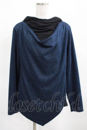 画像: Deorart / レイヤード風切替プルパーカー L 黒×青 H-25-03-24-029-PU-TO-KB-ZH