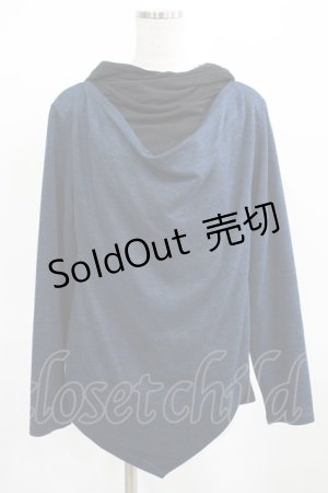 画像: Deorart / レイヤード風切替プルパーカー L 黒×青 H-25-03-24-029-PU-TO-KB-ZH