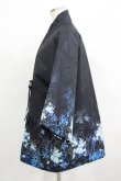 画像2: NieR Clothing / 中綿入りキルティングはんてん風アウター  黒/和柄九尾 H-25-03-24-030-PU-JA-KB-ZT071 (2)