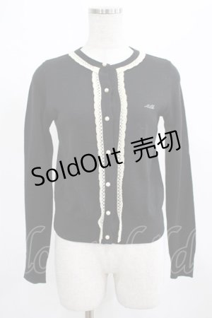 画像: MILK / レーストリミングカーデ  ブラック H-25-03-24-040-ML-TO-KB-ZH