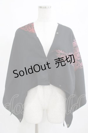 画像: Qutie Frash / マルチストール  黒×赤 H-25-03-24-042-QU-ZA-KB-ZH