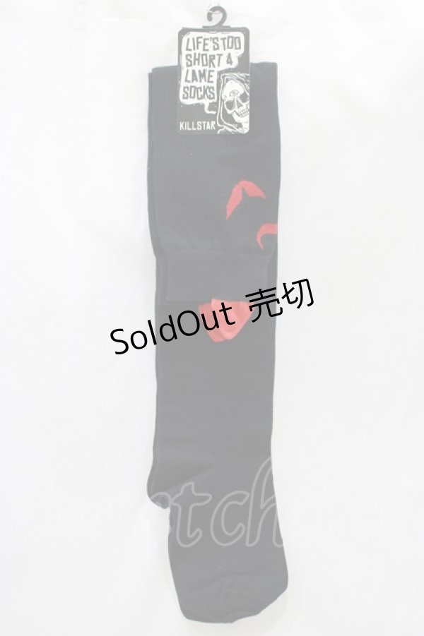 画像1: KILL STAR / Cat Over Knee Socks  ブラック H-25-03-24-045-SL-ZA-KB-ZH (1)