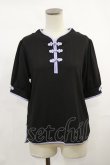 画像1: axes femme / チャイナボタンリブトップス M ブラック H-25-03-24-1030-AX-TO-NS-ZH (1)
