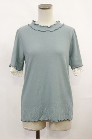 画像: axes femme / メロウフリルリブニット M ミント H-25-03-24-1031-AX-TO-NS-ZH