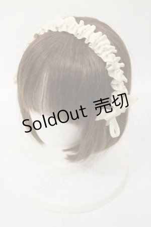 画像: m petit by misako / AMギャザーカチューシャ  アイボリー H-25-03-24-1039-LO-AC-NS-ZH