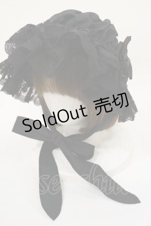 画像: BABY,THE STARS SHINE BRIGHT / champetre fleurieマザーボンネット  ブラック H-25-03-24-1041-BA-AC-NS-ZH