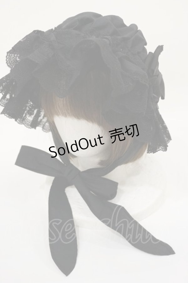 画像1: BABY,THE STARS SHINE BRIGHT / champetre fleurieマザーボンネット  ブラック H-25-03-24-1041-BA-AC-NS-ZH (1)