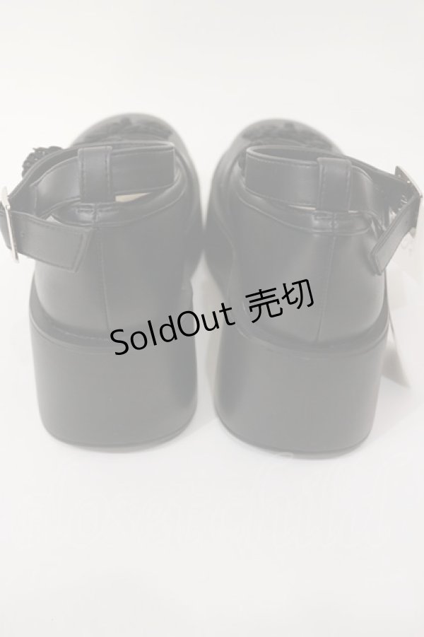 画像3: axes femme POETIQUE / チャイナ釦厚底シューズ L ブラック H-25-03-24-1043-AX-SH-NS-ZH (3)