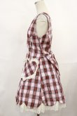 画像2: Angelic Pretty / タータンチェックスカラップジャンパースカート Free ピンク H-25-03-24-1010-AP-OP-NS-ZH (2)