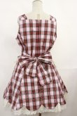 画像3: Angelic Pretty / タータンチェックスカラップジャンパースカート Free ピンク H-25-03-24-1010-AP-OP-NS-ZH (3)