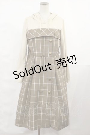 画像: axes femme / パーカードッキングワンピース M ブラウン H-25-03-24-1013-AX-OP-NS-ZH