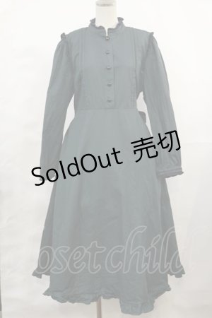 画像: Favorite / 肩フリルロングワンピース XL ダークグリーン H-25-03-24-1014-LO-OP-NS-ZH