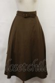 画像1: an another angelus / ベルト付きバックラッフルフレアースカート Free brown H-25-03-24-1017-CA-SK-NS-ZH (1)