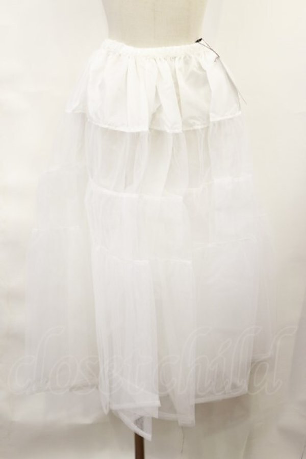 画像1: Victorian maiden / ロングチュールパニエ free ホワイト H-25-03-24-1019-CL-SK-NS-ZH (1)