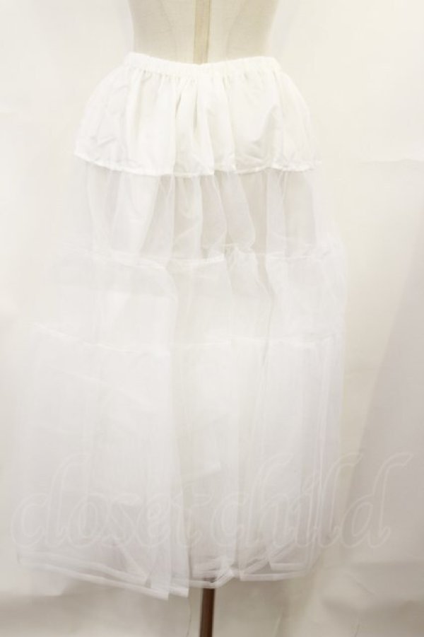 画像3: Victorian maiden / ロングチュールパニエ free ホワイト H-25-03-24-1019-CL-SK-NS-ZH (3)