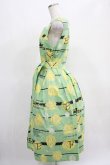 画像2: Jane Marple / Jolies broderies square dress  citron green H-25-03-24-001-JM-OP-KB-ZH (2)