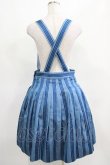 画像3: Jane Marple / Dot Stripe Jacquardのサロペットスカート  ブルー H-25-03-24-006-JM-OP-KB-ZH (3)