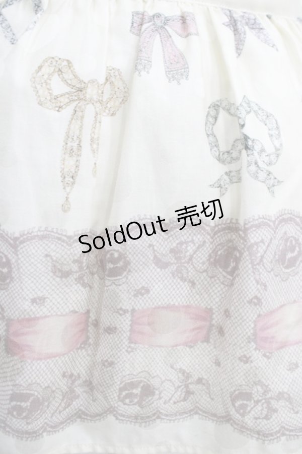 画像4: Leur Getter / Ribbon Jewelry袖付ワンピース  オフ白 H-25-03-24-022-LU-OP-KB-ZH (4)