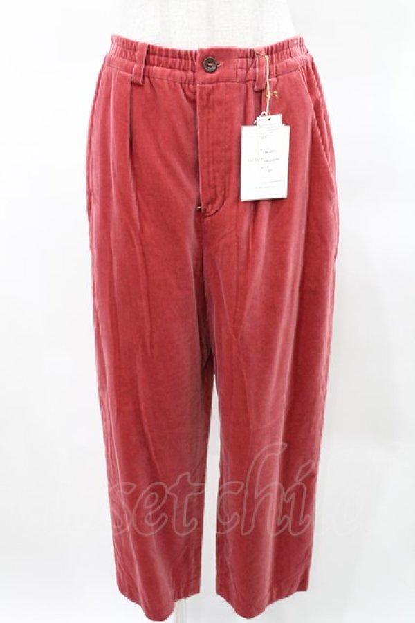 画像1: Jane Marple / Cotton rayon velvet pants  ローズピンク H-25-03-25-037-JM-PA-KB-ZT391 (1)