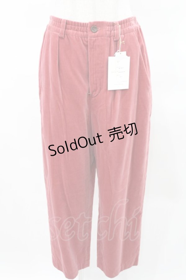 画像1: 【SALE】Jane Marple / Cotton rayon velvet pants  ローズピンク H-25-03-25-037-JM-PA-KB-ZT391 (1)