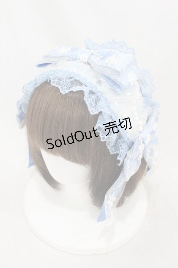 画像1: Angelic Pretty / 雪のガラスドームヘッドドレス  ブルー H-25-03-25-1005-AP-AC-NS-ZH (1)
