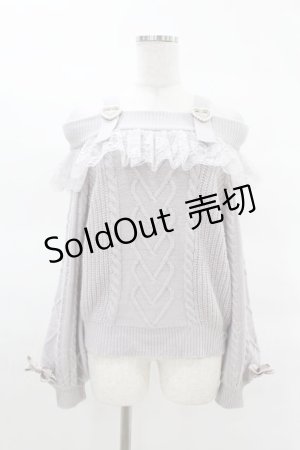 画像: Princess Melody / サスペンダー付きオフショルニット Free ラベンダー H-25-03-25-1047-EL-TO-NS-ZH