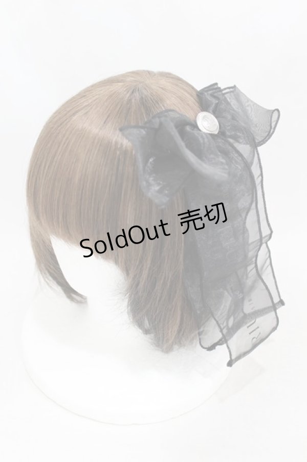 画像1: Riu / Ribbon barrette  ブラック H-25-03-25-1012-0-AC-NS-ZH (1)