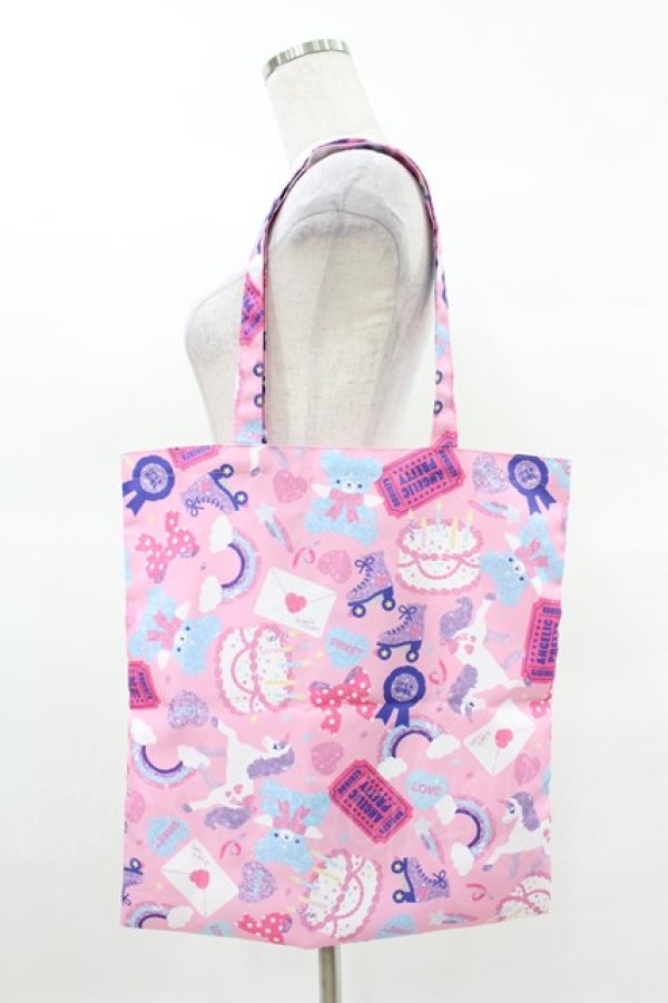 画像1: Angelic Pretty / Girly Stickerトートバッグ  ピンク H-25-03-25-1021-AP-BG-NS-ZH (1)