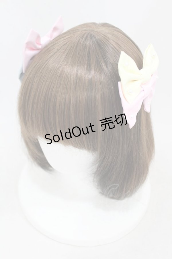 画像1: Angelic Pretty / カラフルツインコーム  ピンク/サックス/イエロー H-25-03-25-1003-AP-AC-NS-ZH (1)