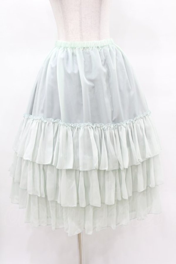 画像1: Victorian maiden / ロングシフォンアンダースカート Free ミント H-25-03-25-1032-CL-SK-NS-ZH (1)