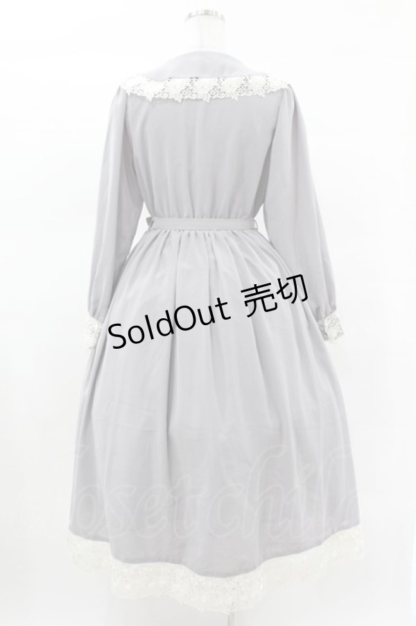 画像2: an another angelus / レース使いビッグカラーロングワンピース Free BLUE GRAY H-25-03-25-1033-CA-OP-NS-ZH (2)