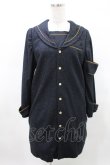 画像1: ネバアランド / 腕章風ワンピース  紺 H-25-03-25-012-LO-OP-KB-ZT057 (1)