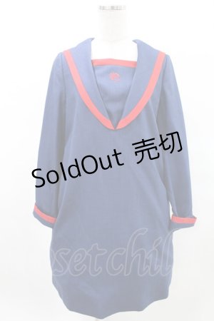 画像: ネバアランド / 海のホルンワンピース  紺 H-25-03-25-014-LO-OP-KB-ZH