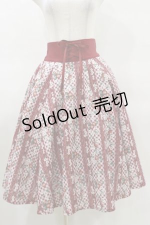 画像: axes femme / ストロベリーチェック柄スカート Free レッド H-25-03-26-048-AX-SK-NS-ZH