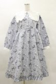 画像1: Lovely Tency / 眞白ありすコラボ/リボンプリントワンピース L 淡水色 H-25-03-26-065-LO-OP-NS-ZH (1)