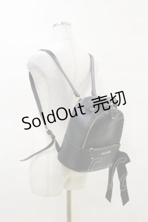画像: Maison de FLEUR / リボンMリュック  ブラック H-25-03-26-007-LO-BG-NS-ZH