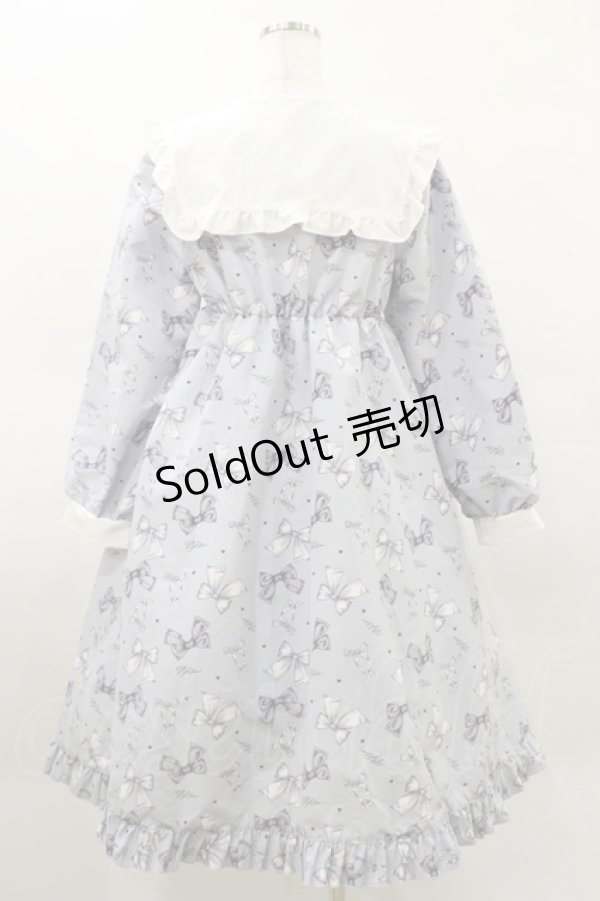 画像2: Lovely Tency / 眞白ありすコラボ/リボンプリントワンピース L 淡水色 H-25-03-26-065-LO-OP-NS-ZH (2)