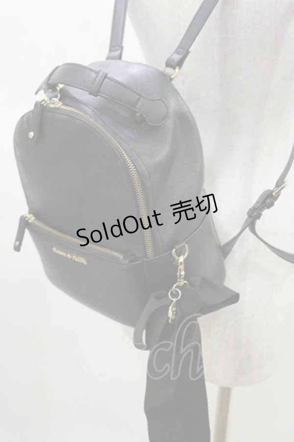 画像2: Maison de FLEUR / リボンMリュック  ブラック H-25-03-26-007-LO-BG-NS-ZH (2)