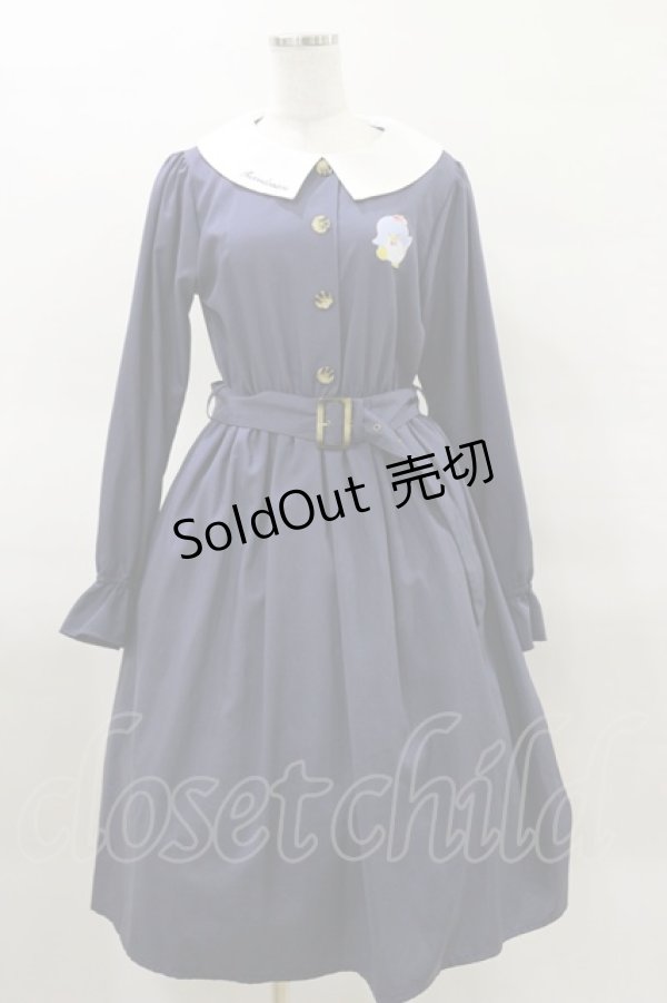 画像1: Avail / サンリオキャラクターズコラボ/タキシードサムワンピース M ネイビー H-25-03-26-068-LO-OP-NS-ZH (1)