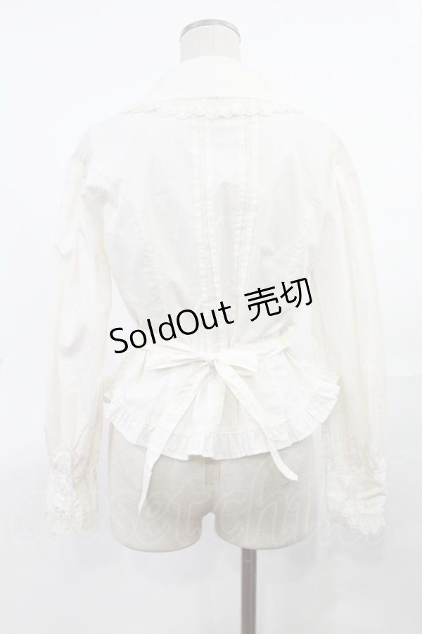 画像2: Innocent World / チュールレースプレーンブラウス M アイボリー H-25-03-26-1032-IW-BL-NS-ZH (2)