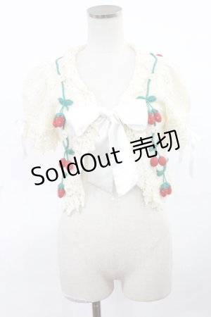画像: Angelic Pretty / いちごチェリーサテンリボンボレロ Free オフ H-25-03-26-1015-AP-TO-NS-ZH