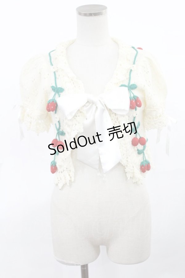 画像1: Angelic Pretty / いちごチェリーサテンリボンボレロ Free オフ H-25-03-26-1015-AP-TO-NS-ZH (1)