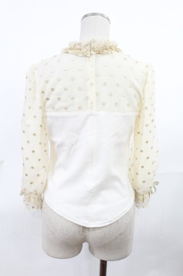 画像2: Angelic Pretty / Decorationドットチュールカットソー Free アイボリー H-25-03-26-1023-AP-TO-NS-ZH (2)