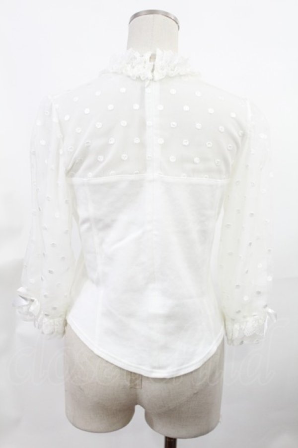 画像2: Angelic Pretty / Decorationドットチュールカットソー Free オフ H-25-03-26-1025-AP-TO-NS-ZH (2)